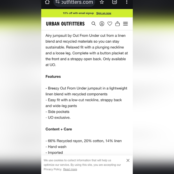 Out From Under Grayson Linen Jumpsuit for Urban Outfitters - Picture 12 of 12